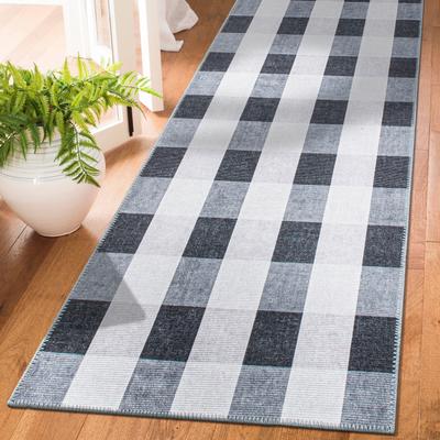World Rug Gallery Contemporary Checkered Machine Washable Area Rug