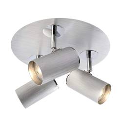 Deko Light Indi III Deckenaufbauleuchte Hochvolt-Halogenlampe GU10 50 W Silber 348087