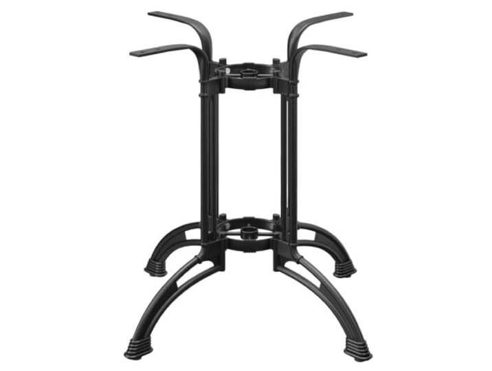 GGMMÖBEL Malaga Gussaluminium Tischgestell Schwarz 4 Fuß: Ø 82 cm Säule: 72 cm Guss Optik Tischgestell Gussaluminium, Tischgestelle Gussaluminium