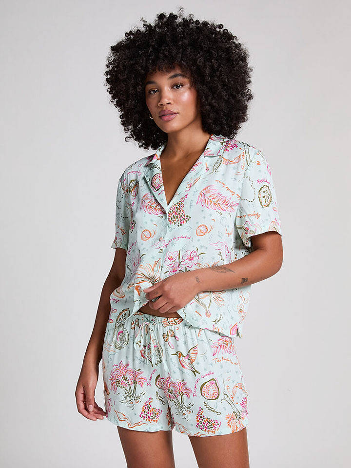 Hunkemöller Pyjama-Hose in Hellblau - XS