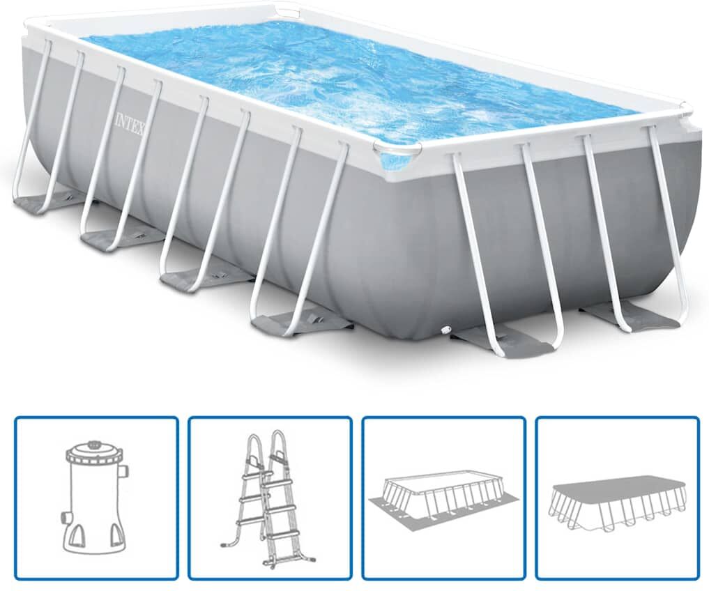 INTEX Jeu de piscine rectangulaire Prism Frame 488x244x107 cm 26792GN