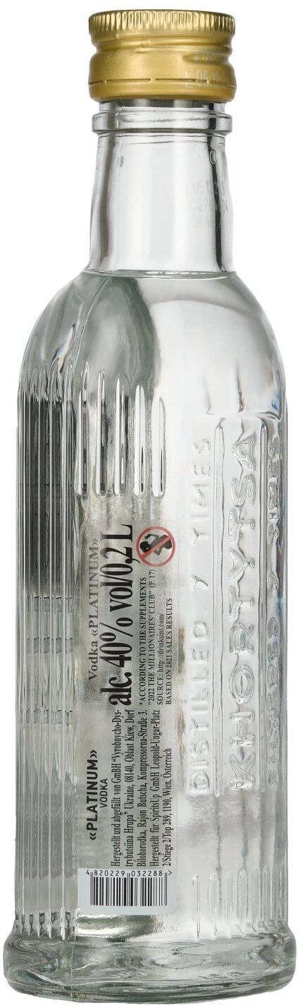 Khortytsa Vodka Khortytsa KHOR PLATINUM Vodka 40% Vol. 0,2l