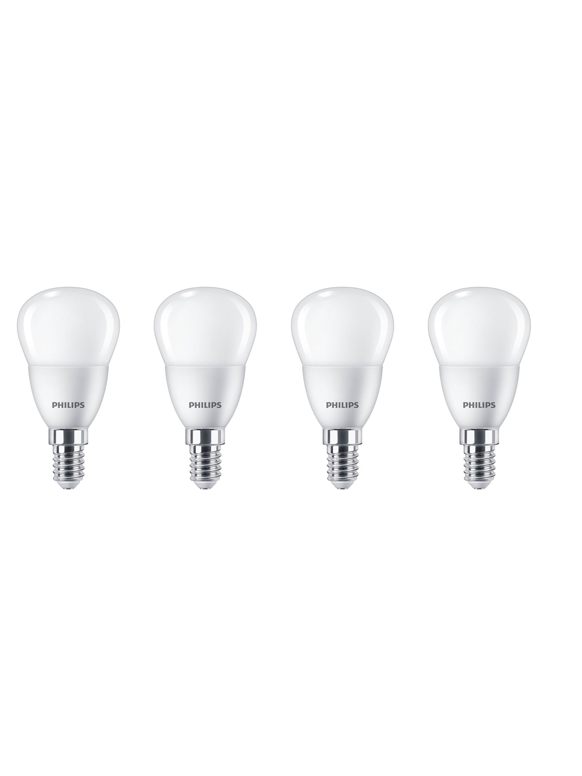 Philips LED-Lampe Mini-ball 5W/827 (40W) Frosted 4-pack E14