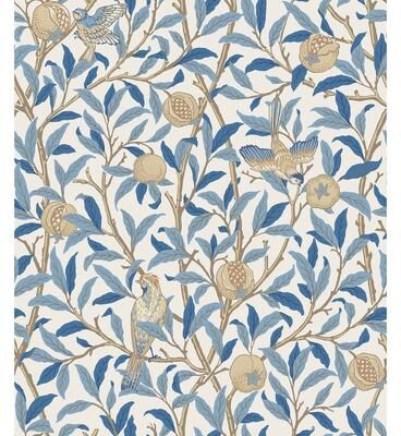 Morris & Co. Bird and Pomegranate Woad Peel and Stick Wallpaper