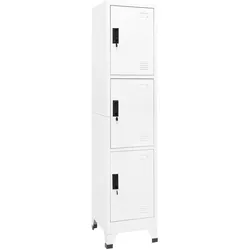 vidaXL Schließfachschrank Weiß 38x45x180 cm Stahl