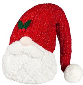 Evergreen Fabric Gnome with Red Hat Table Decor