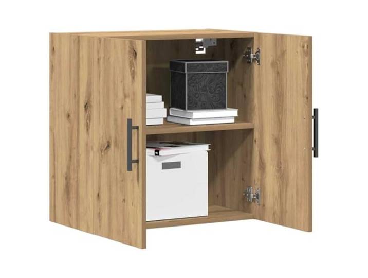 KTHLBRH Wandschrank 60 x 31,5 x 60 cm Holz mehrschichtig 2 Regale, 2 Türen, Eiche handgefertigt, Wandmontage, 80 kg Kapazität