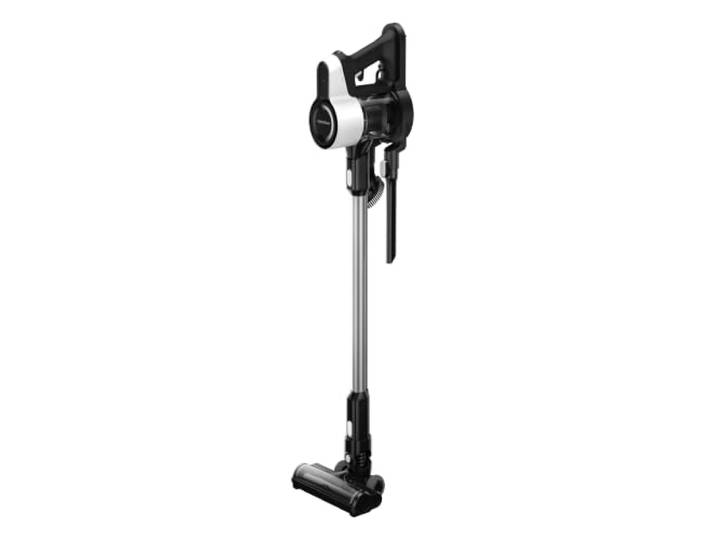 GRUNDIG VCP 4130 2-in-1-Akku-Stielstaubsauger, 2 Saugkraftstufen, 110 Watt Motor, 21, 6 Volt Li-Ion Akku, 550 ml Staubaufnahmevolumen, bis zu 45 Minuten Betriebszeit, 80 Dezibel, Weiß / Schwarz