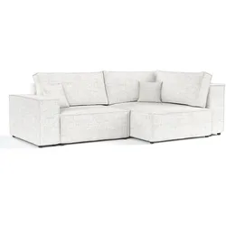 ECKSOFA AVION mit Schlaffunktion Creme im Neve Stoff