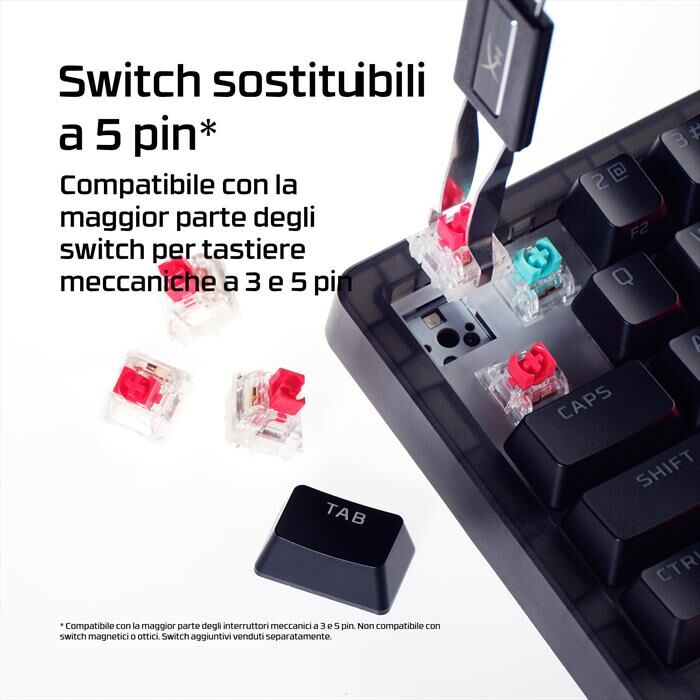 HYPERX Tastiera Gaming Origins 2 65-nero