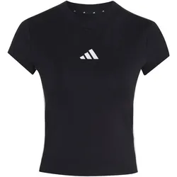 adidas Essentials 3-Streifen Baby Tee T-Shirt Damen KR4039 - black/white L