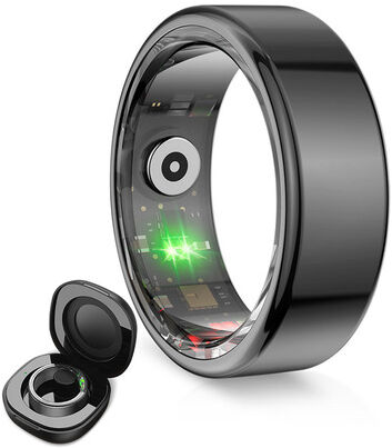 Ksix Anello Smart Saturn con activity tracker IP68 Nero - M