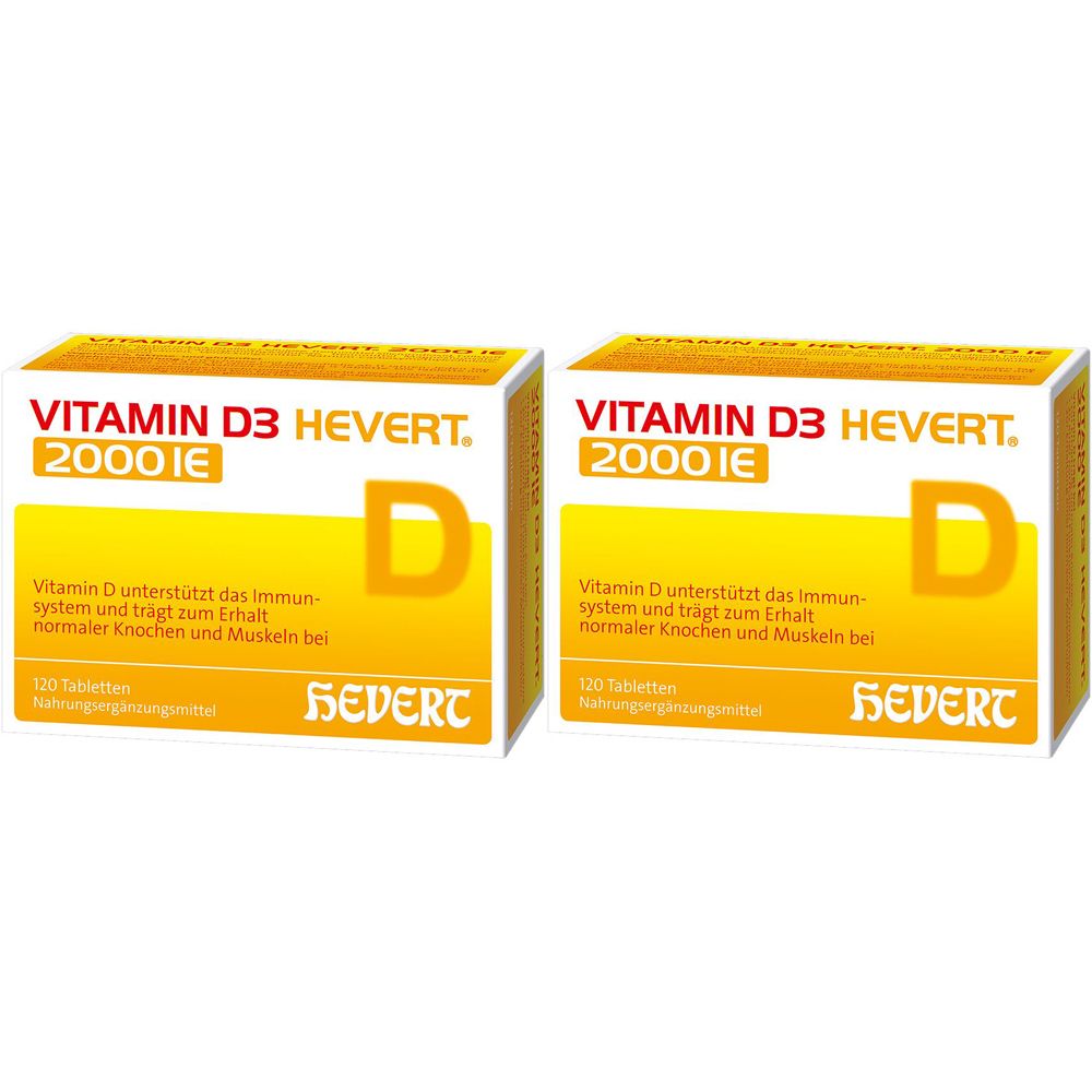 Vitamin D3 Hevert 2000 IE* Doppelpack 2x120 St Tabletten