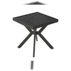 STILVORA Outdoor-Beistelltisch Aluminium dunkelbraun 45x45x47 cm wetterfest