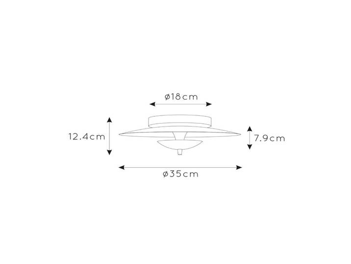 Lucide LED Deckenlampe Vulcan, dimmbar, messing / gold, für Wohn- / Esszimmer, Metall, LED Deckenleuchte