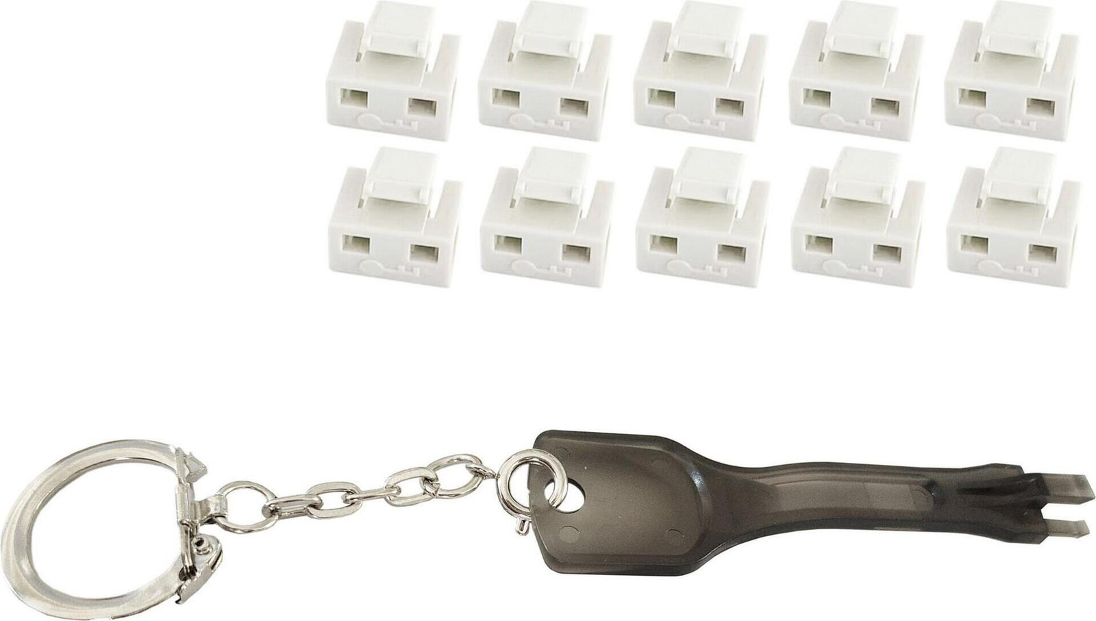 Shiverpeaks BS08-01036 RJ45-poortblokkering met sleutel, wit