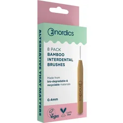 Öko Interdental Zahnbürste Bambus 0.40Mm Nordics 8 ST