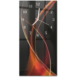 WANDUHR aus Glas 30x60 cm - Abstrakte Linien