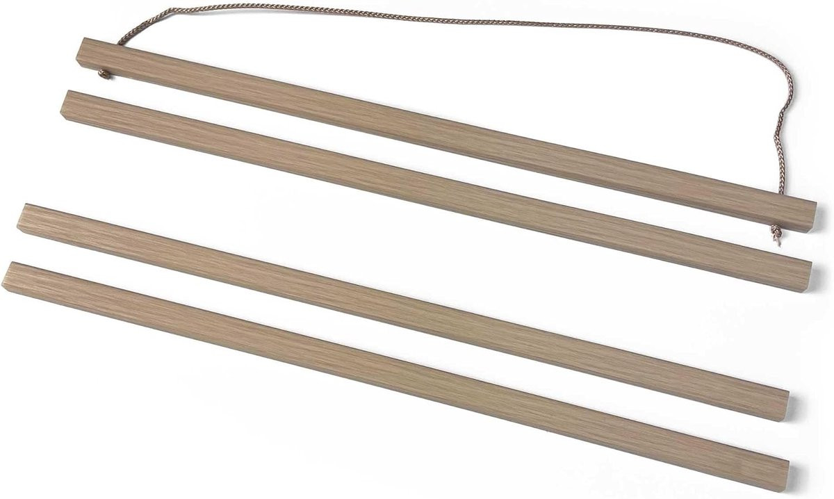 Posterhanger Eiken - Bruine Kunststof Posterhanger met Magnetische Sluiting - 31 x 15 cm