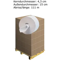 Tork 472193 Toilettenpapier SmartOne mini Tissue Palette Palette mit 576 Rollen x 620 Blatt, 12 Rollen/Karton, 2-lagi
