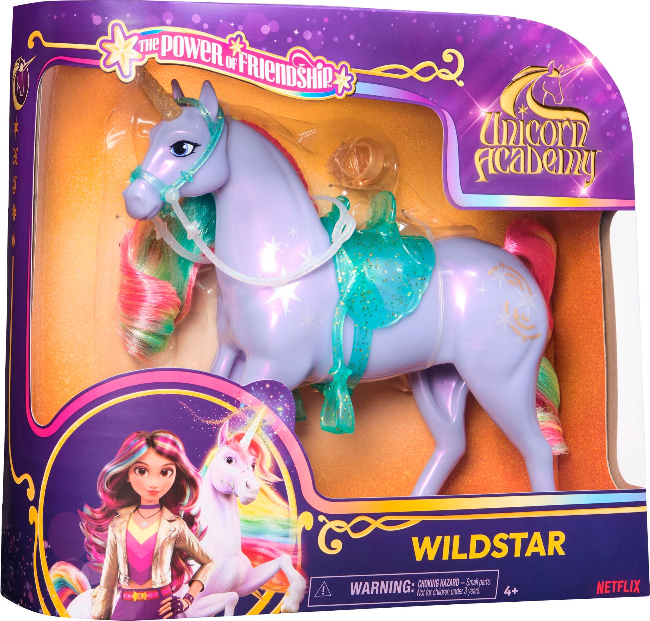 Anziehpuppe SPIN MASTER "Unicorn Academy Einhorn Wildstar", bunt, Puppen, Kinder, Kunststoff, Anziehpuppe, mit echter Mähne und Schweif