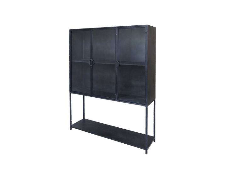 Chic Antique Vitrine Vitrine Küchenschrank Industrial Geschirrschrank Metall Vintage