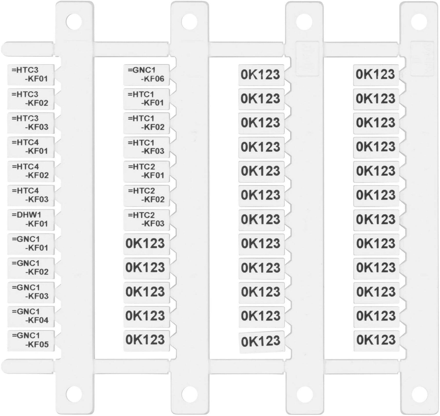 FINDER Bezeichnungsschild-Matte 093.48 mit 48 Schildern (09348)