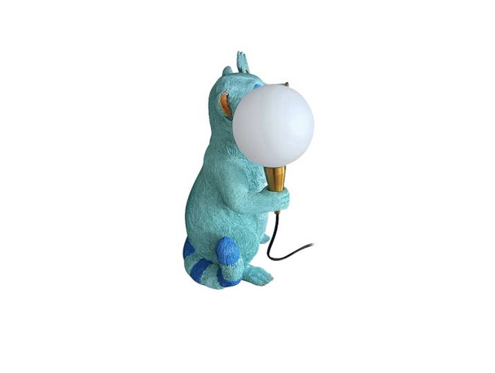 KARE Tischlampe Racoon, blau, für Wohn- / Esszimmer, Kunststoff, Junges Wohnen