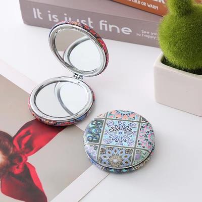 Fusion Finds Bohemian Compact Makeup Mirror Vintage Round Folding Pocket Mirror For Travel & Daily Touch Ups 1
