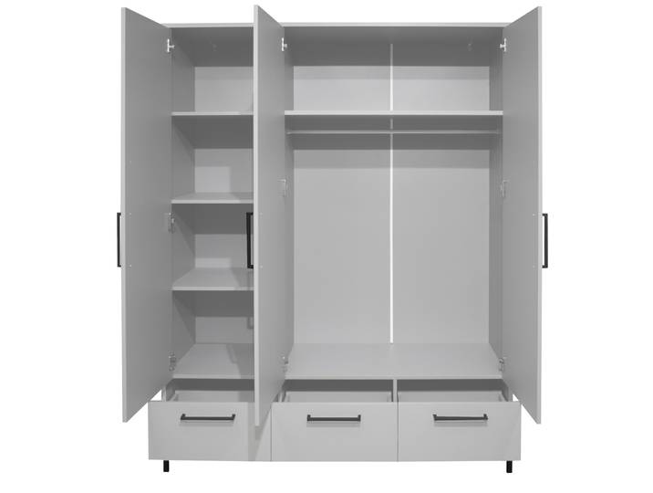 Mäusbacher Olaf Kleiderschrank Holzwerkstoff Kreidegrau matt lack