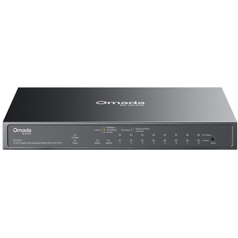 TP-Link 10-PORT 1G EASY MANAGED SWITCH 63 W POE POWER WITH 8-PORT POE+