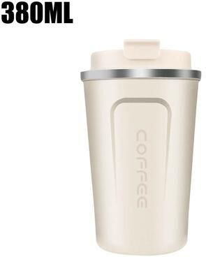 Uplift Picks Stainless Steel Travel Thermos Mug Leak Proof Double Wall Coffee Cup 380 ML 510 ML white 380 Ml