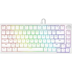 Savio ASTRAL WHITE JADE Tastatur Gaming USB QWERTY US International Weiss (Eng. Int., Kabelgebunden), Tastatur, Weiss
