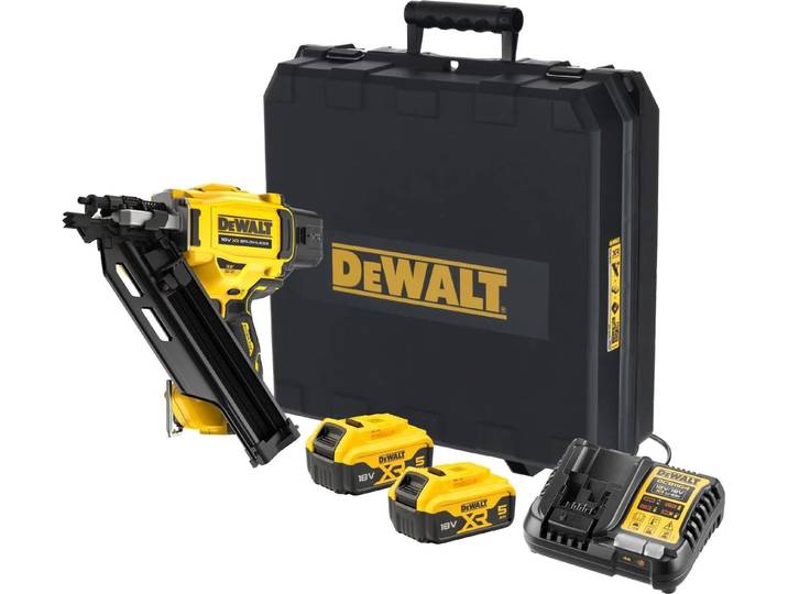 Cloueur de charpente DEWALT DCN930P2-QW XR 18V 5Ah Li-Ion Brushless