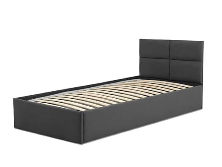 Polsterbett Monos 90x200 mit Bettkasten! Einzelbett mit Lattenrost! Best Stauraumbett! (Trinity 15)