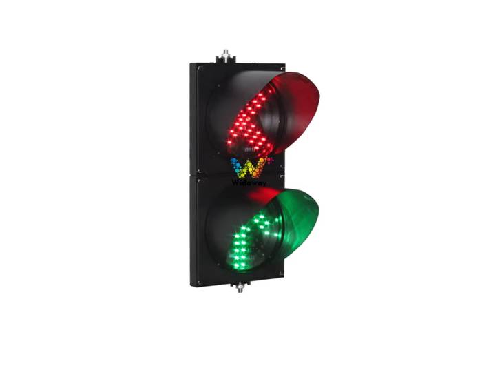 Feu de signalisation LED 200 mm, croix rouge, flèche verte avec boîtier en PC, lumière de guidage pour parkings - Prix de gros
