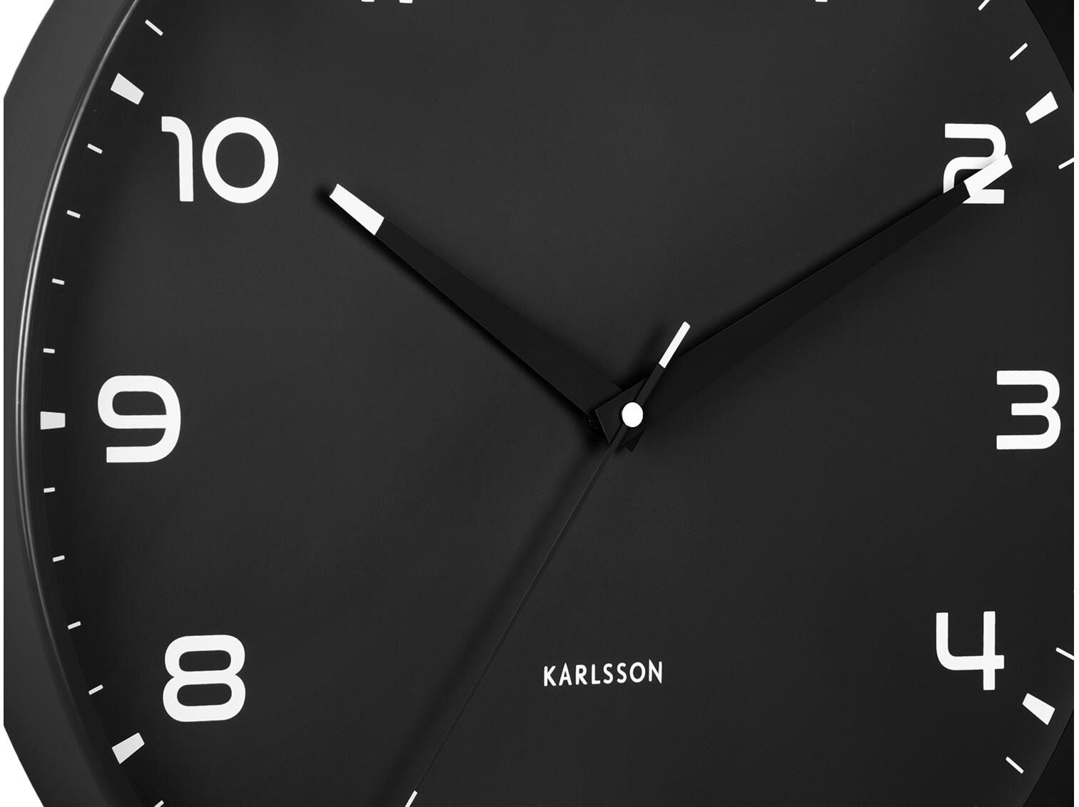 Wanduhr KARLSSON "Orgullo Ø 40 cm", schwarz, Wanduhren, Wanduhr schwarz Einheitsgröße