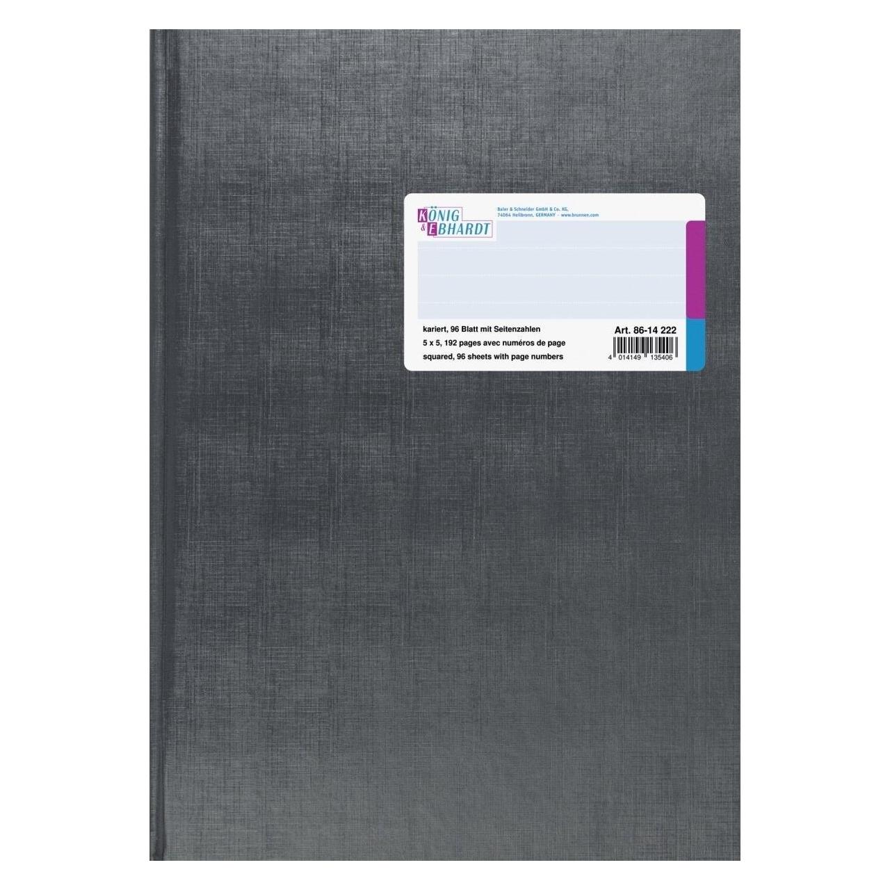König & Ebhardt Geschäftsbuch Papierformat: DIN A4 Ausführung der Lineatur: kariert (96x) (8614222)
