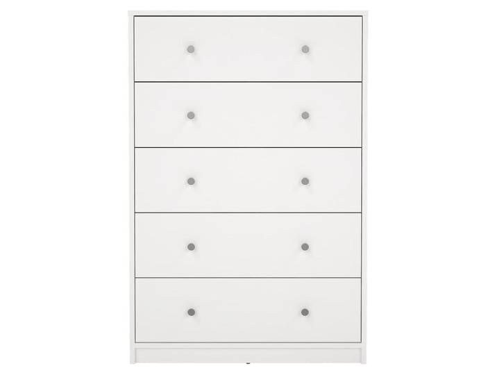 CALICOSY - Commode 5 tiroirs blanc H108 cm - LISE
