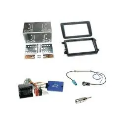 Radioeinbauset 2-DIN Radioblende+Lenkradadapter für VW Passat Golf Polo EOS T...
