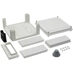 Hager, Verteilerschrank Zubehör, Kabelanschlusskasten univers U84LU 324x307x149 IP54 SKII unten leer