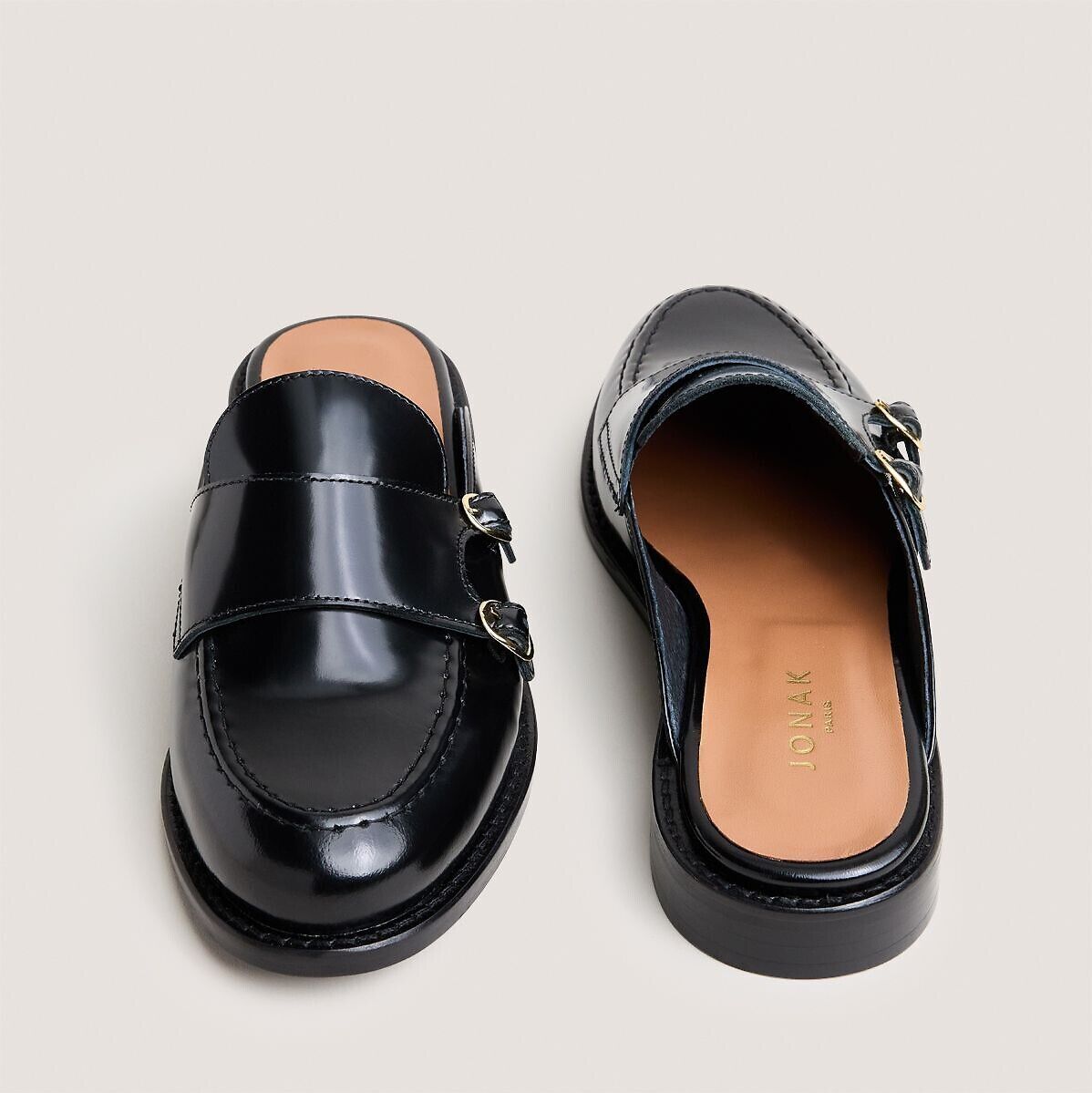 JONAK Mocassins mules en cuir, DISTANT