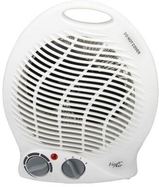 Vie Air 1500W Compact 2 Speed Indoor Use Fan Heater with Adjustable Temperature in White