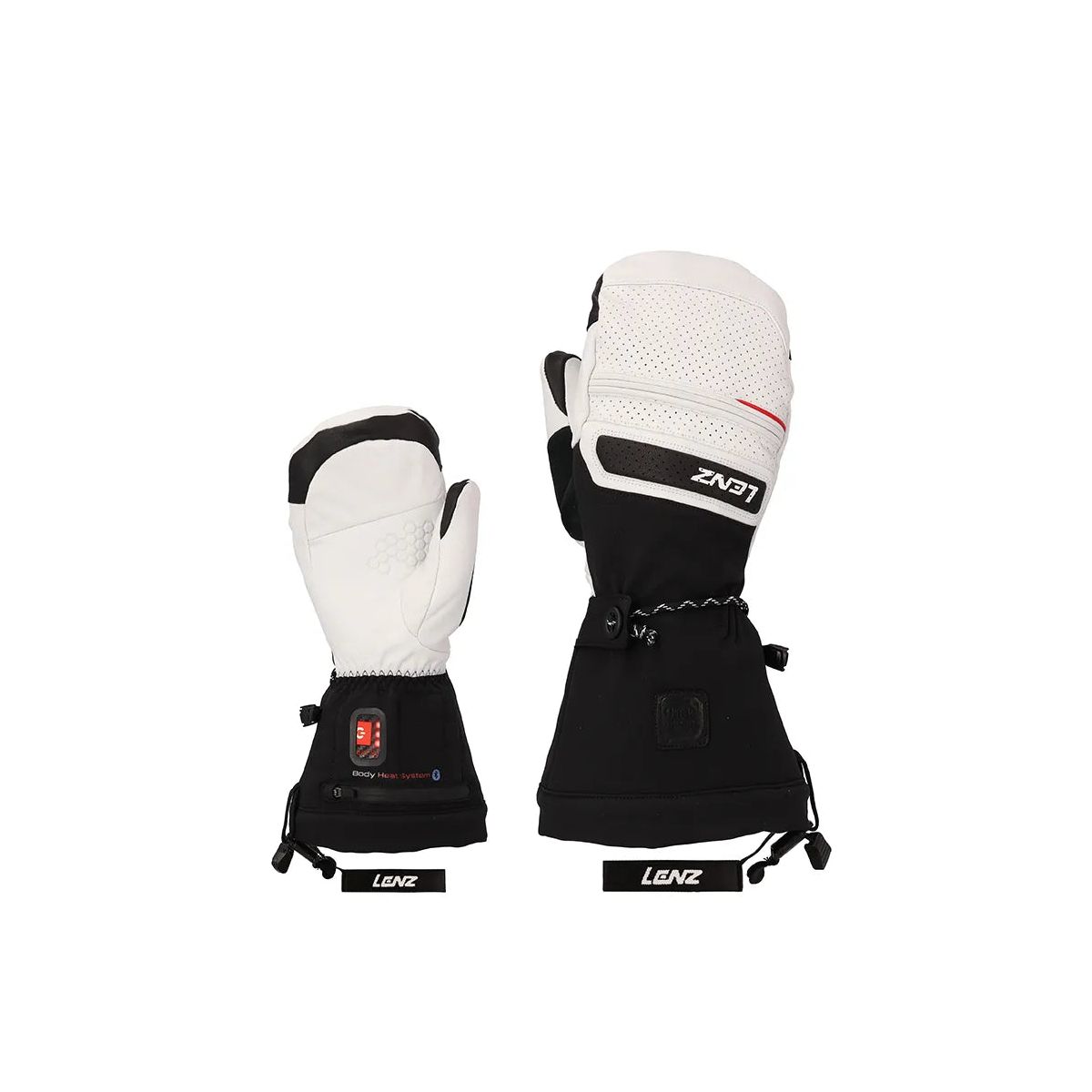 Lenz Heat Glove 9.0 Finger Cap Mittens Women weiß/schwarz L(9) 1216-L(9)