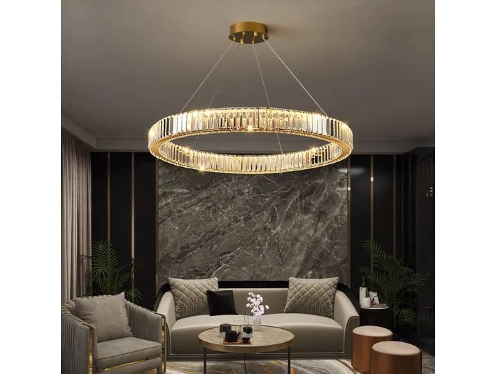 Luminaire suspendu moderne en cristal pour salon, éclairage intérieur, plafonnier LED, luminaire suspendu pour salon, éclairage intérieur