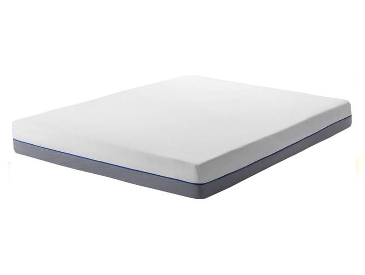 BELIANI Doppelter Schaum Memory Foam Matratze Weiß und Grau 140 x 200 cm Viskoelastisch Medium Härtegrad