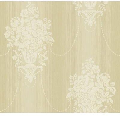 Seabrook Designs Shakespeare Floral Chandelier Unpasted Wallpaper