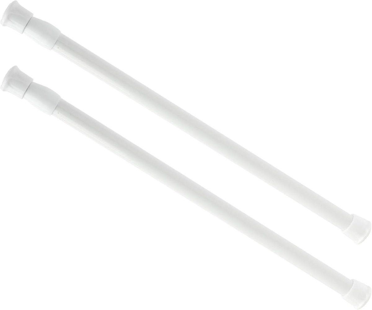 VVGoods Gordijnroedes zonder boren, wit, 30-50 cm, set van 2