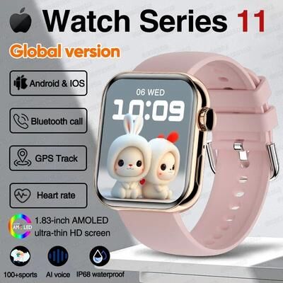 Uplift Picks AMOLED Smartwatch With GPS And Bluetooth Calling Waterproof Fitness Tracker Smartwatch pink gps Watch