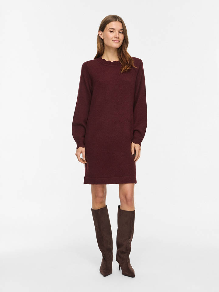 Vila Strickkleid in Bordeaux - L